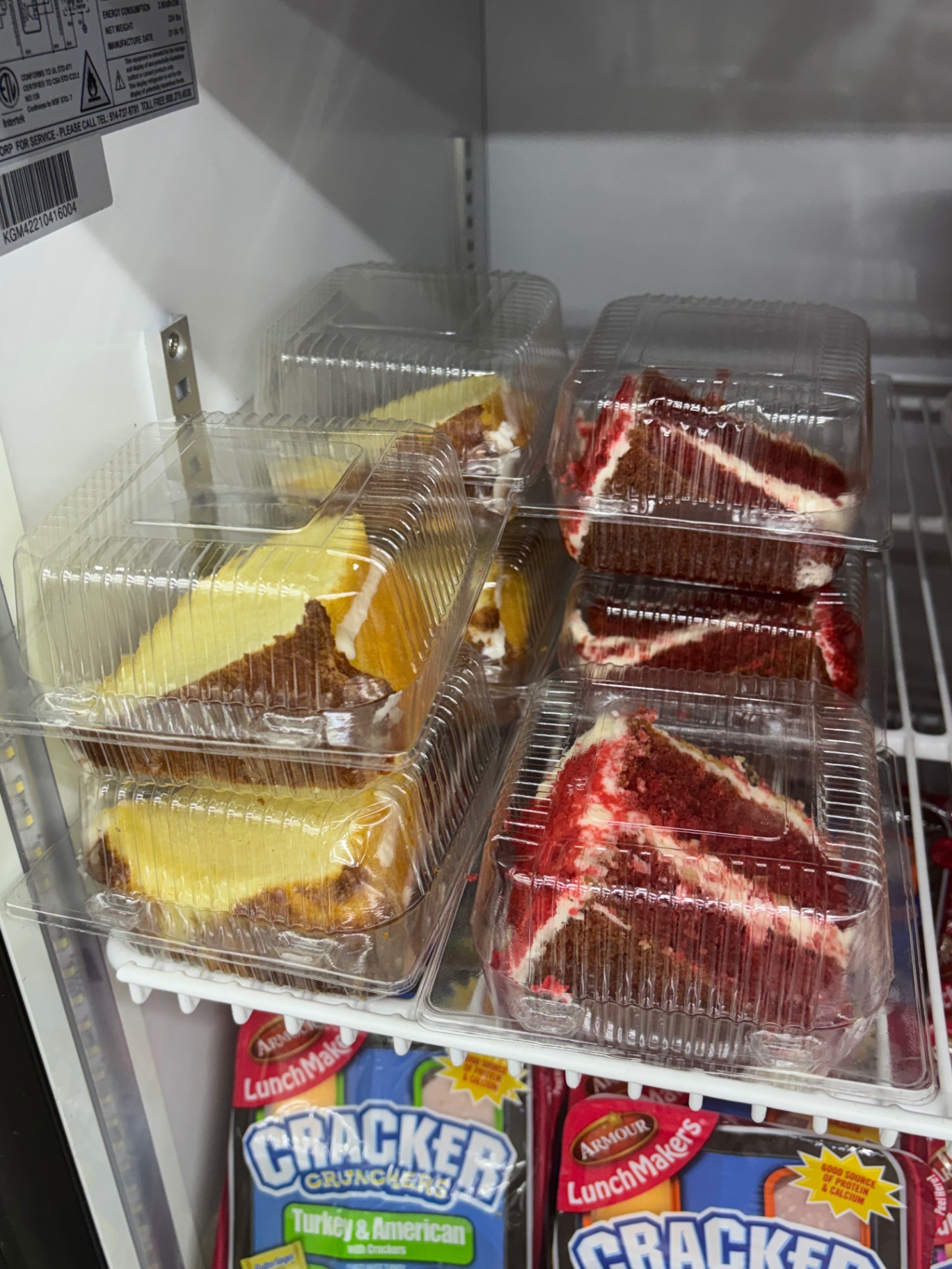 Pound cake & red velvet slices