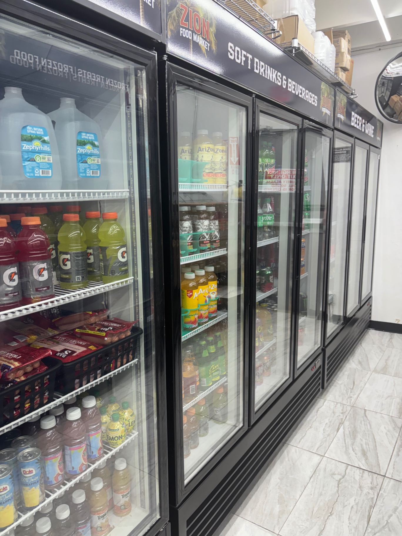 Cold drinks, beer & wine