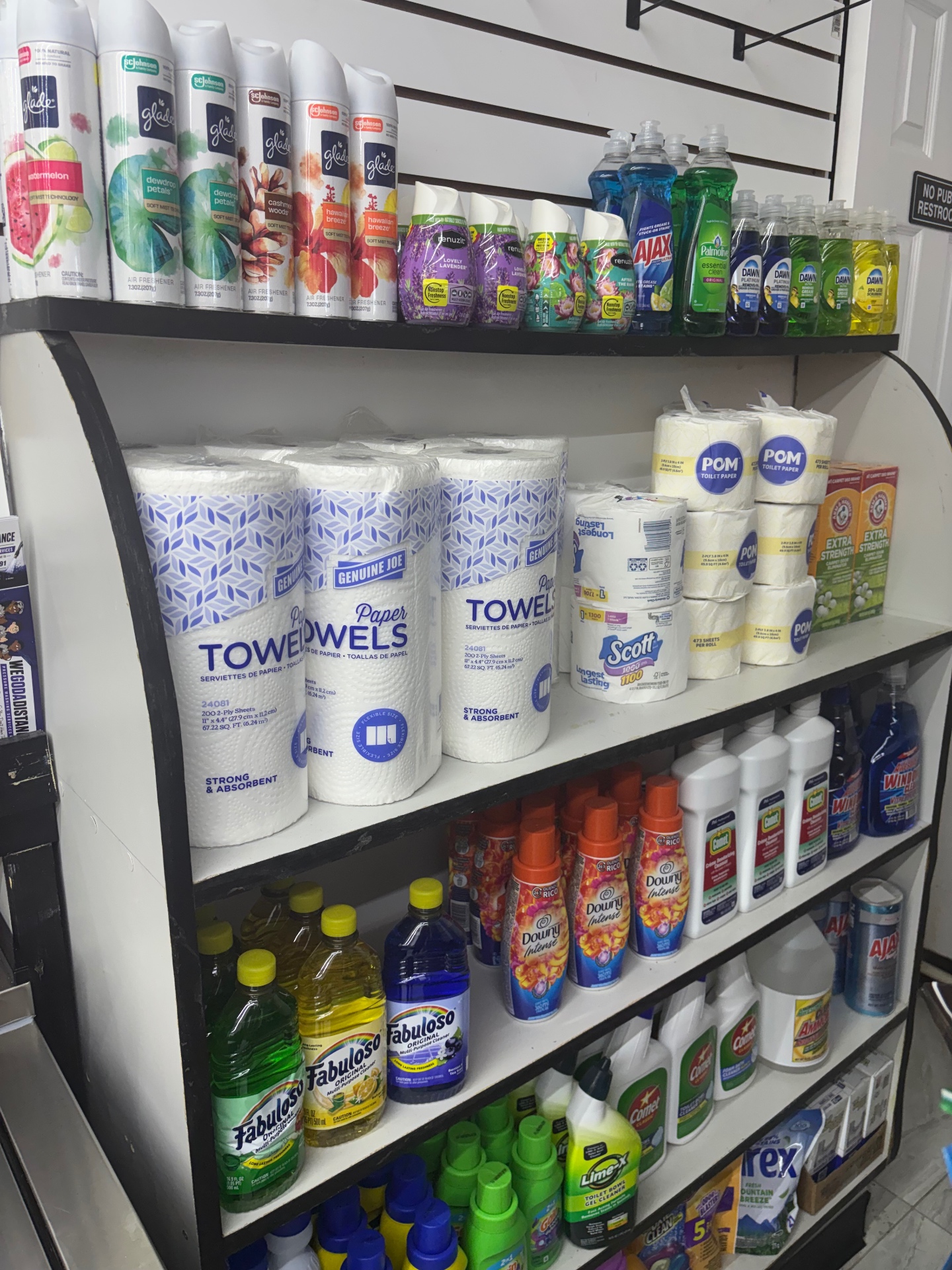 Paper goods & cleaning supplies